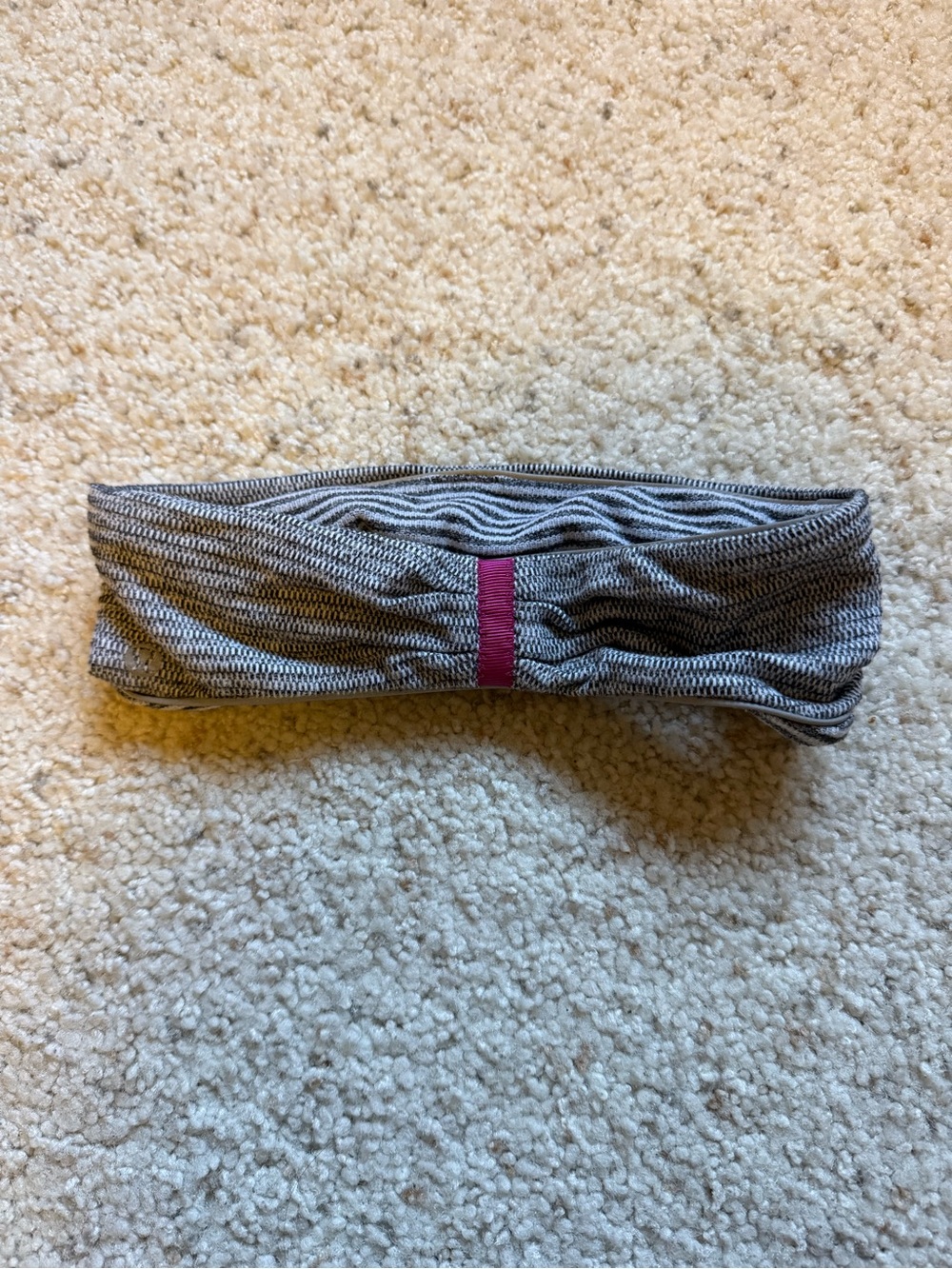Lululemon Gray & Pink Reversible Headband